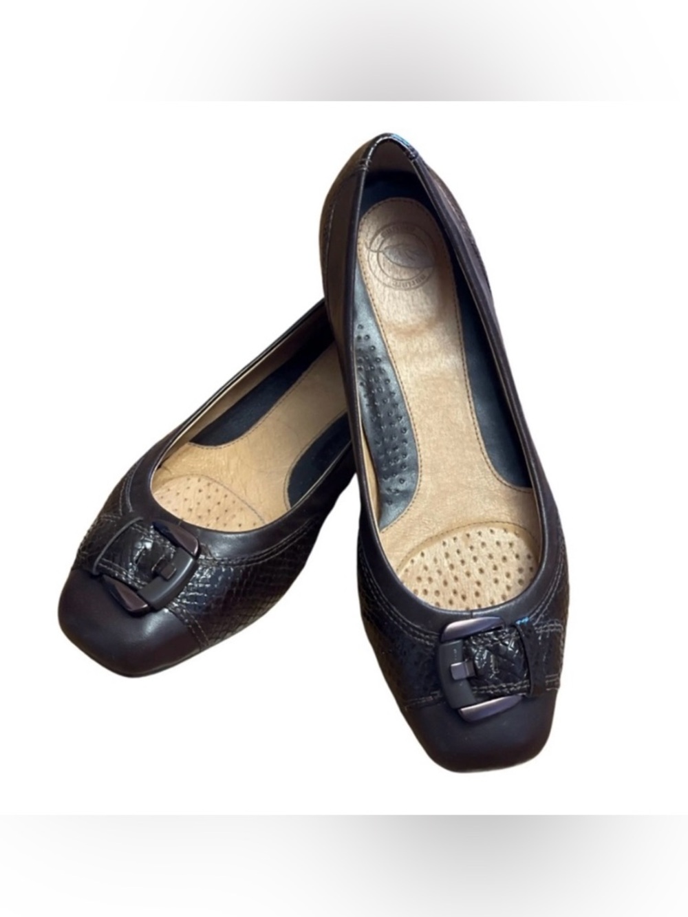 Nurture by Lamaze Dark Brown Buckle Comfort vintage Flats